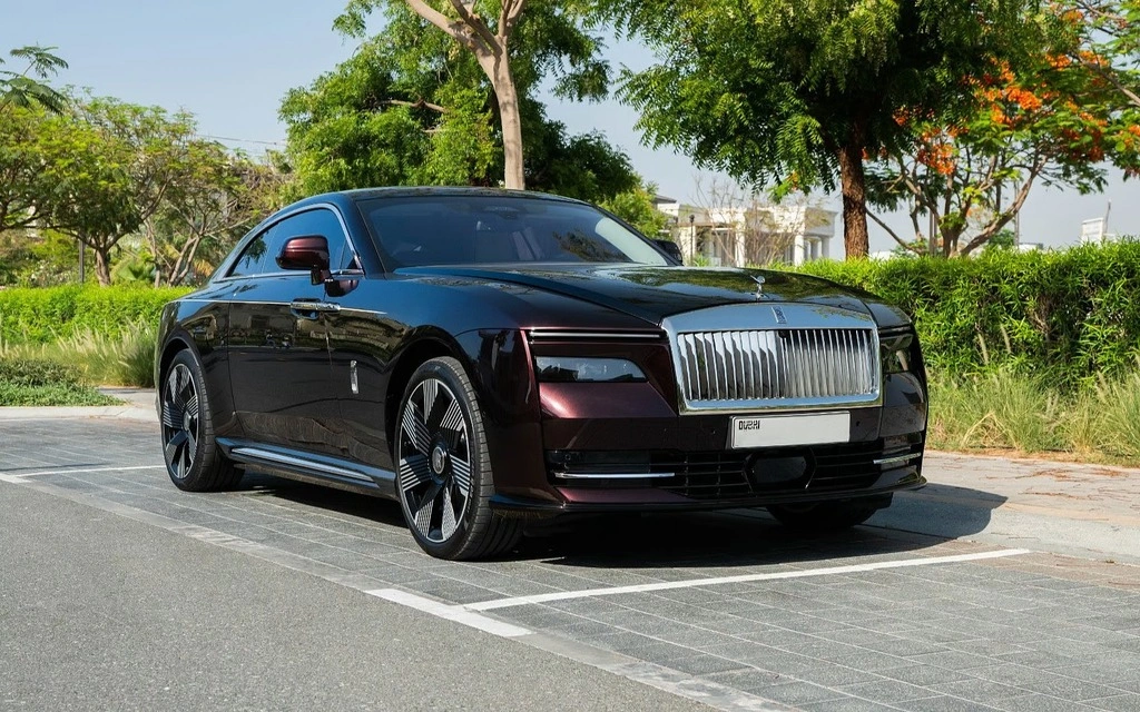 Car rental RollsRoyce Spectre in Dubai 2024 (red)