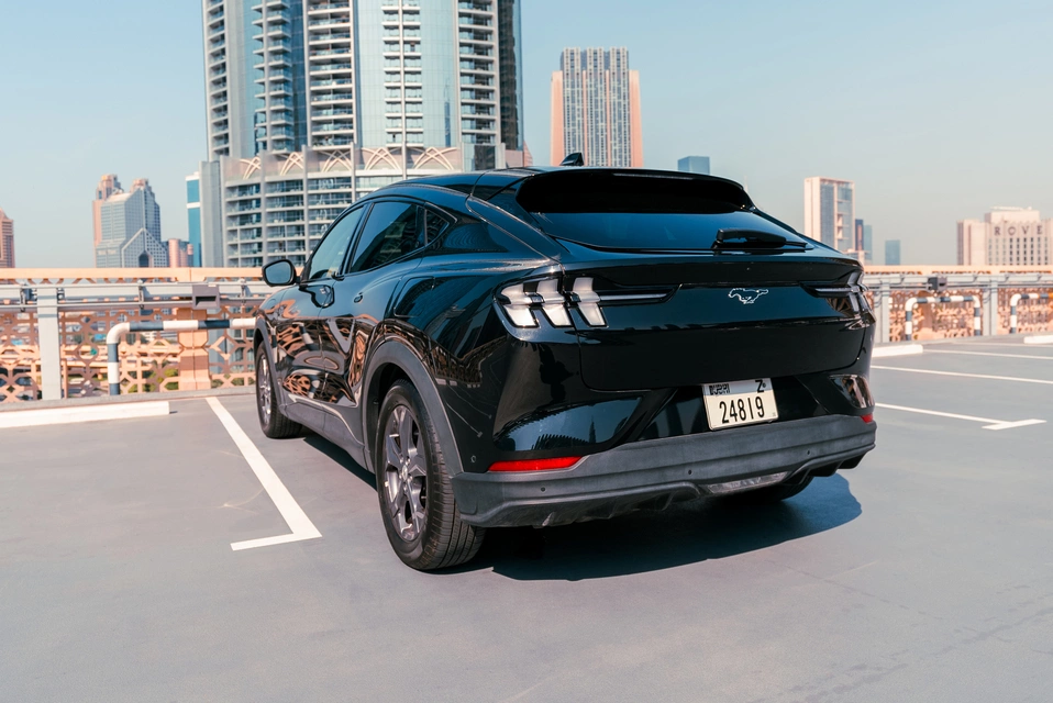 Car rental Ford Mustang-Mach-E in Dubai 2023 (black)