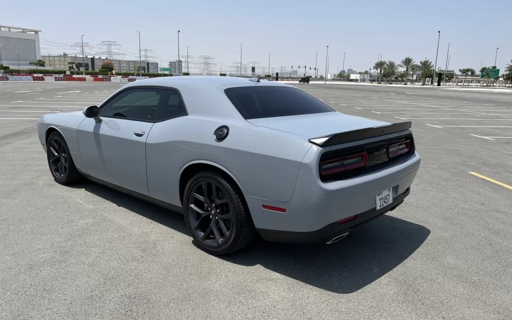 Car rental Dodge Challenger in Dubai 2021 (tiffany-blue)