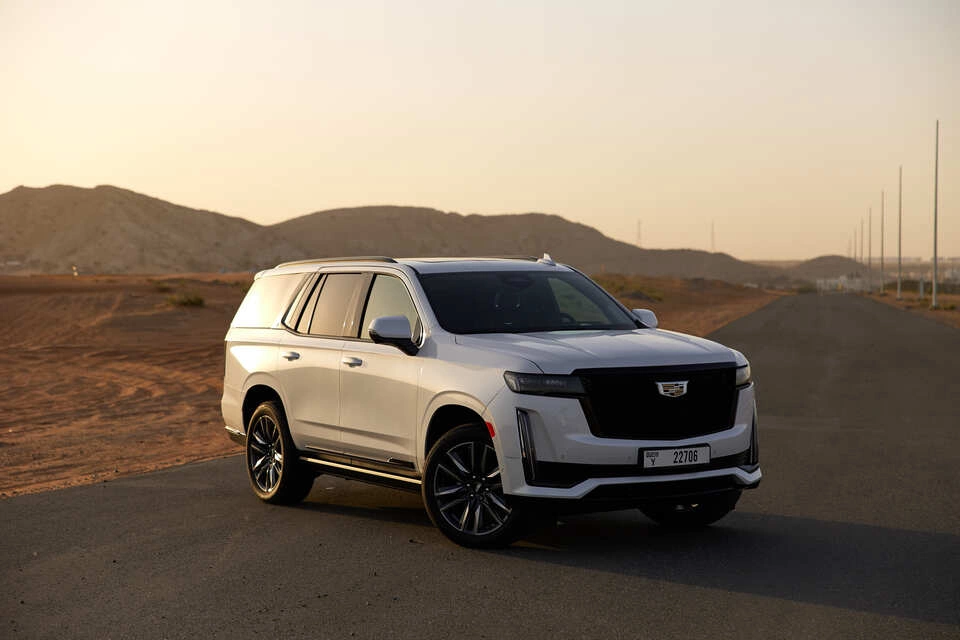 Car rental Cadillac Escalade in Dubai 2022 (white)