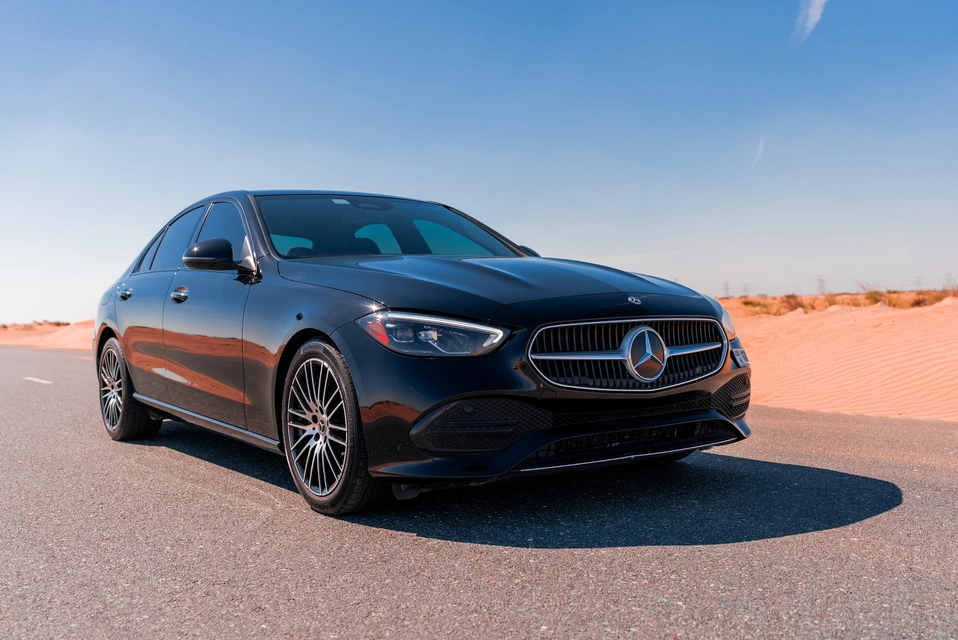 Car rental Mercedes C300 in Dubai 2022 (black-matte)