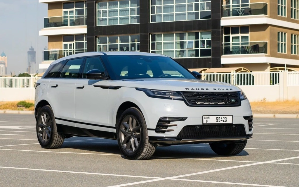 Car rental RangeRover Velar in Dubai 2024 (grey)