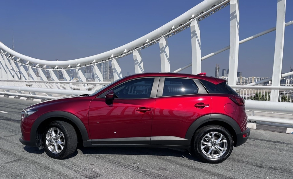 Car rental Mazda CX3 in Dubai 2023 (red)