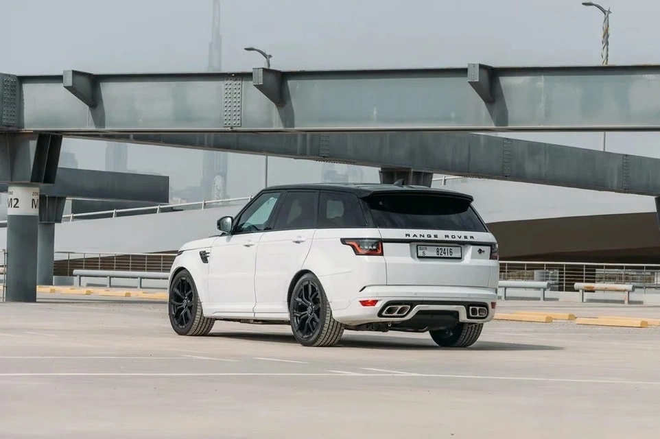 Car rental RangeRover Sport-SVR in Dubai 2023 (white)