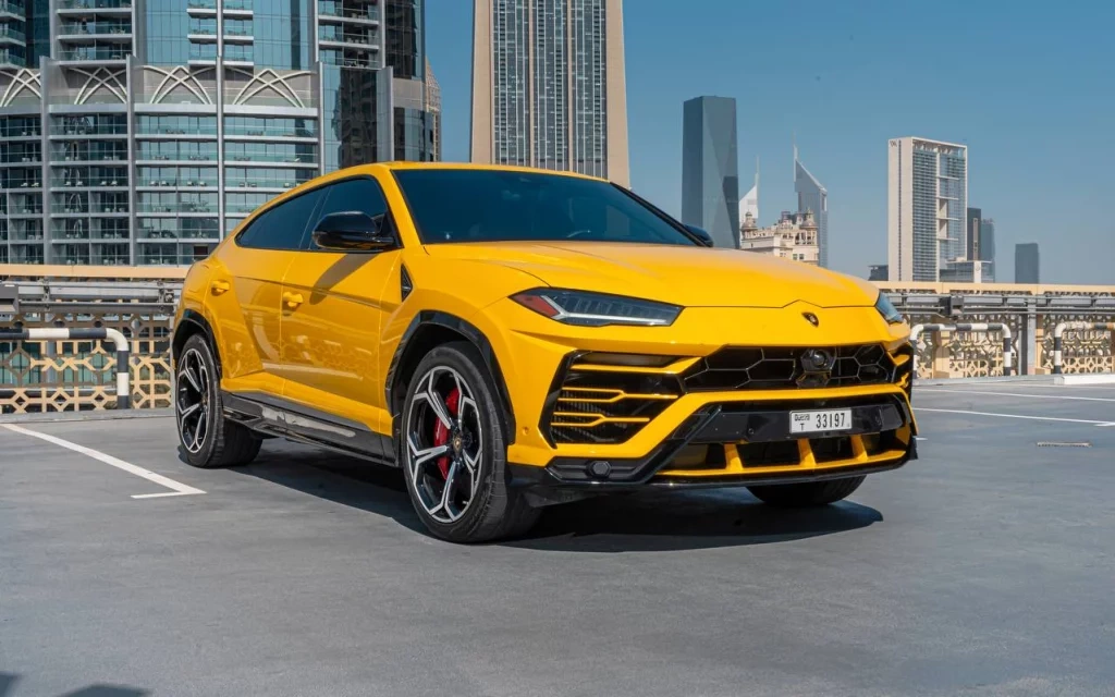 Car rental Lamborghini Urus in Dubai 2020 (yellow)