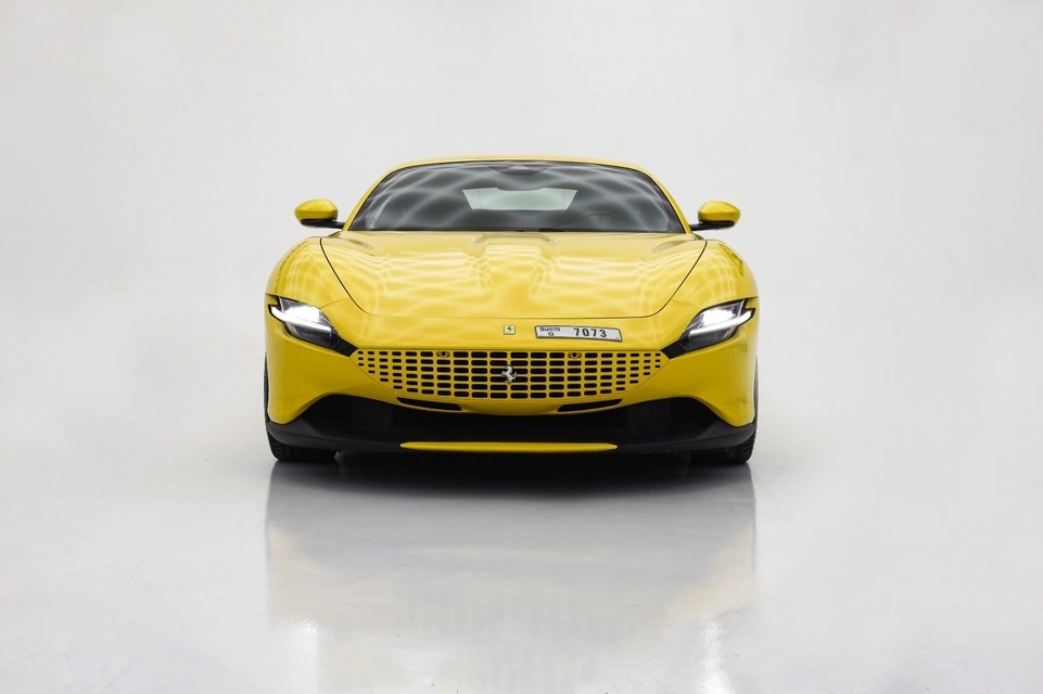 Car rental Ferrari Roma in Dubai 2023 (yellow)