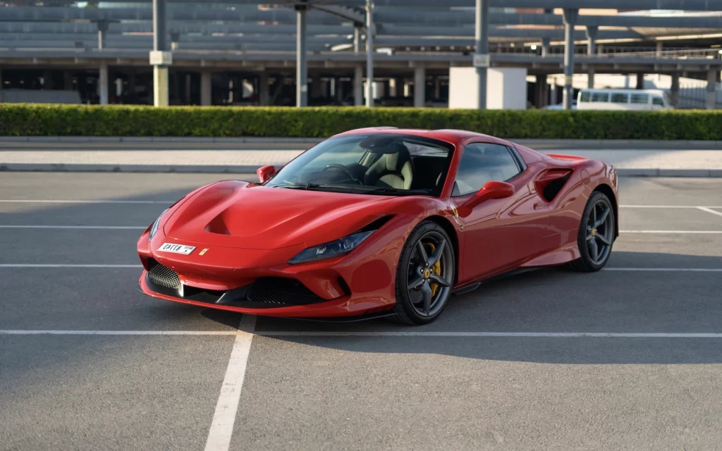 Car rental Ferrari F8-Tributo in Dubai 2023 (red)