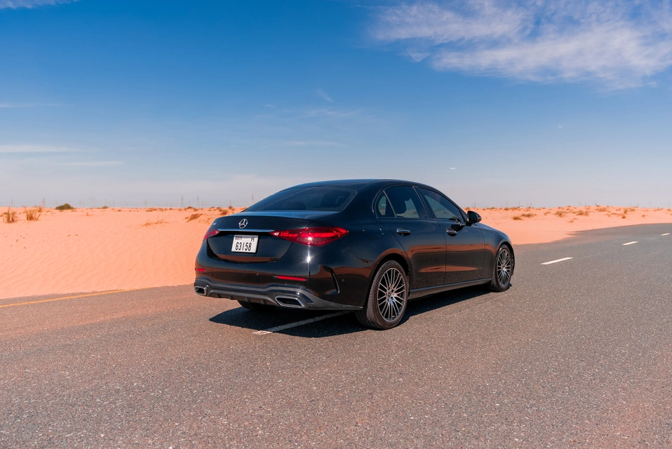 Car rental Mercedes C300 in Dubai 2022 (black-matte)