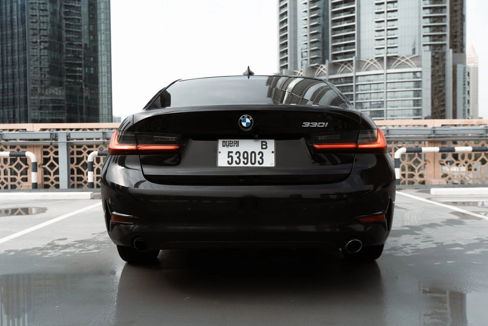 Car rental BMW 330i in Dubai 2021 (black)