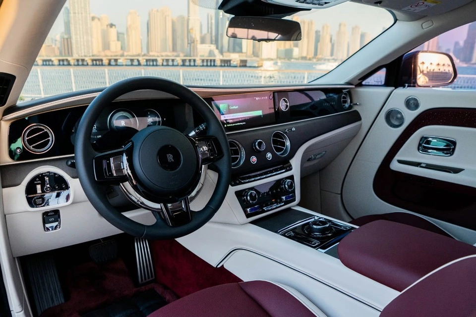 Car rental RollsRoyce Spectre in Dubai 2024 (red)