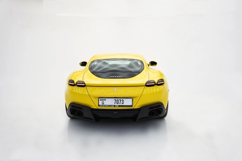 Car rental Ferrari Roma in Dubai 2023 (yellow)