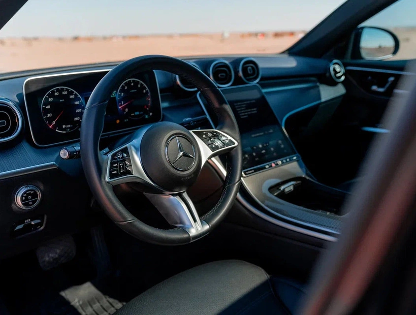 Car rental Mercedes C300 in Dubai 2022 (black-matte)