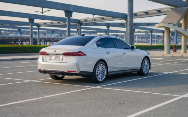 Car rental BMW 520i in Dubai 2024 (white)