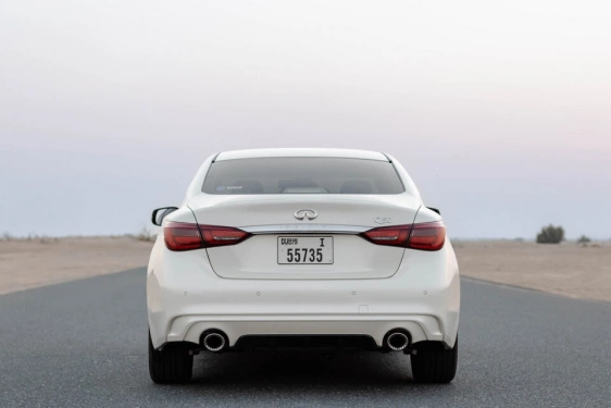 Car rental Infiniti Q50 in Dubai 2023 (white)