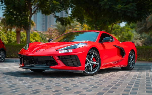 Car rental Chevrolet Corvette-C8 in Dubai 2022 (red)