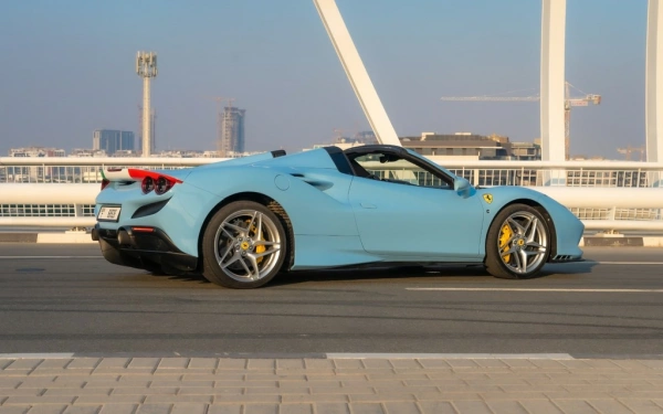 Car rental Ferrari F8-Tributo in Dubai 2023 (blue)