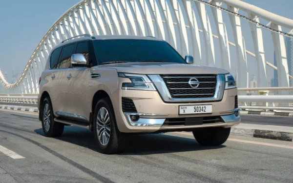 Car rental Nissan Patrol-V8-Platinum in Dubai 2023 (beige)