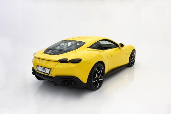 Car rental Ferrari Roma in Dubai 2023 (yellow)