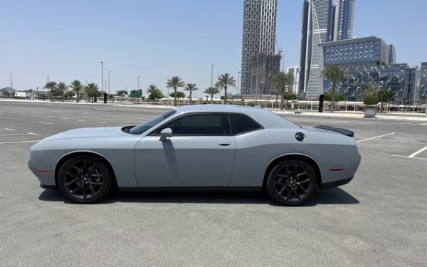 Car rental Dodge Challenger in Dubai 2021 (tiffany-blue)