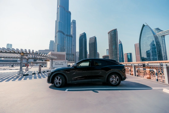 Car rental Ford Mustang-Mach-E in Dubai 2023 (black)