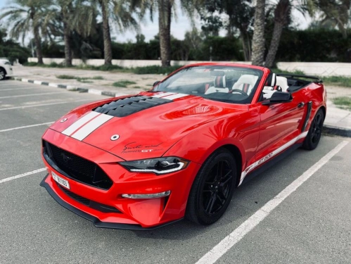 Аренда Форд Мустанг-Кабриолет в Дубае 2020 (красный)